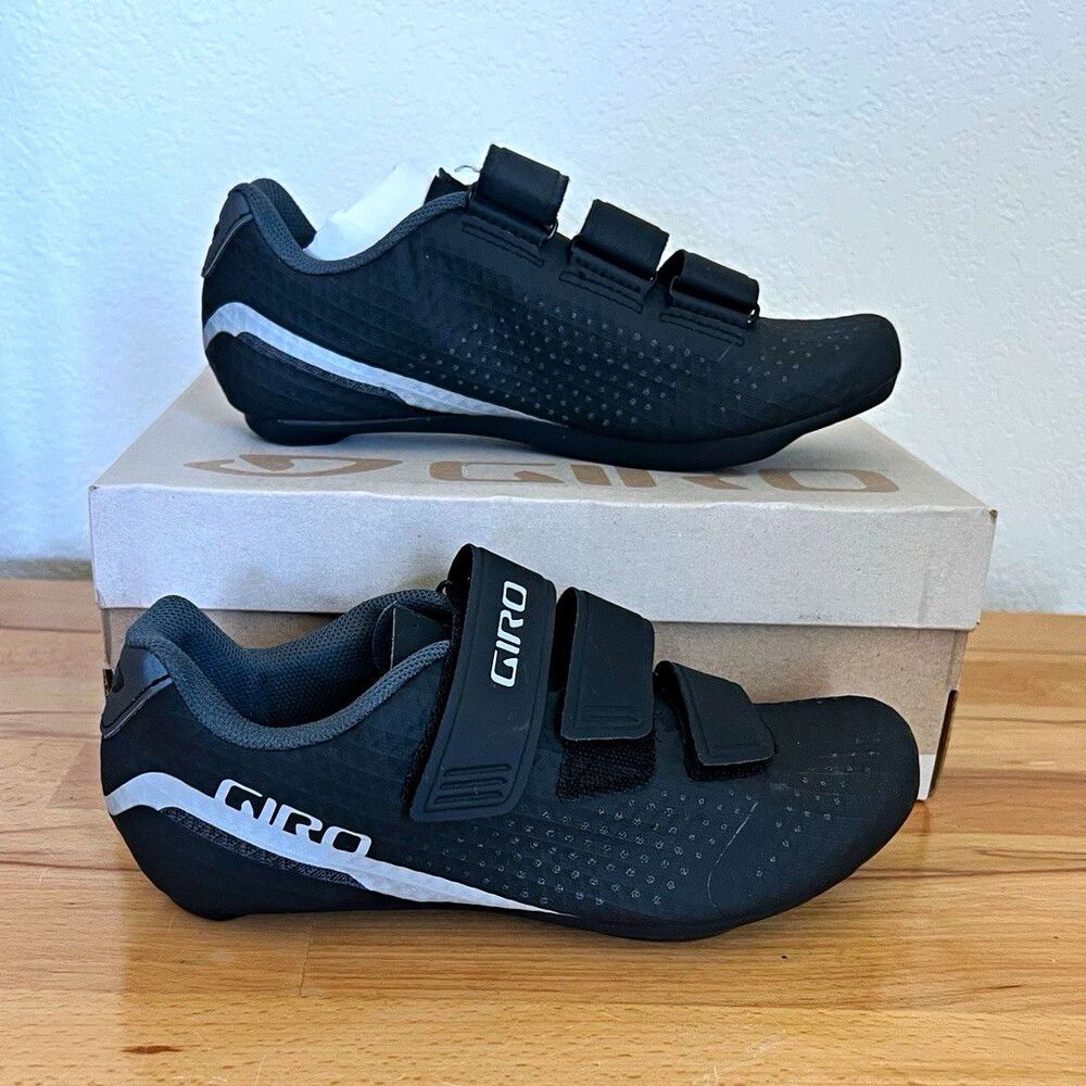 Giro Stylus W Women’s Road Cycling Shoes Black Hook & Loop 3-Bolt EU38 US6.5